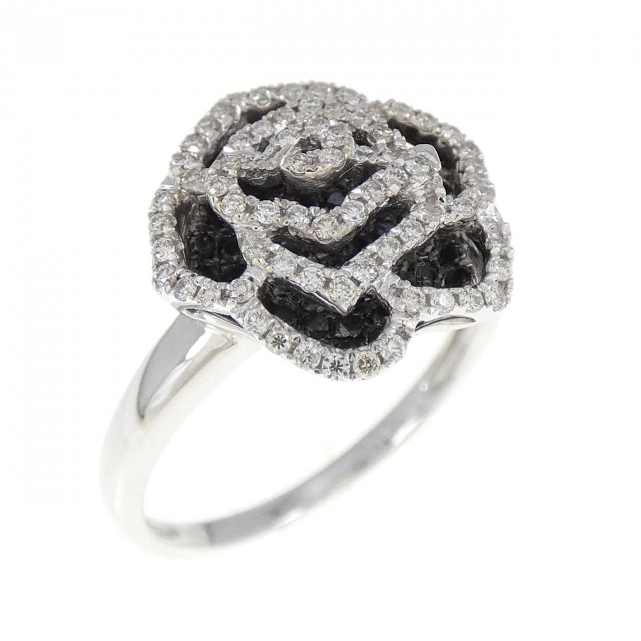 K18WG/K18BG ローズ ダイヤモンド リング 0.35CT