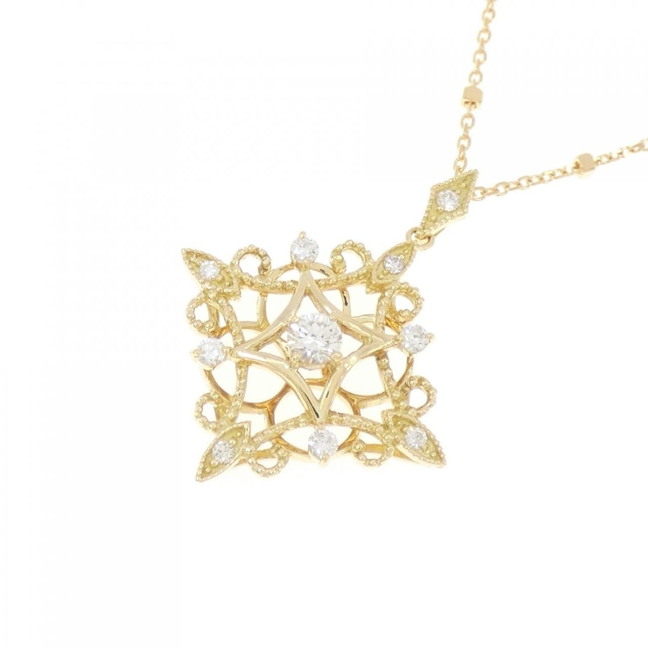 K18YG ダイヤモンド ネックレス 0.20CT