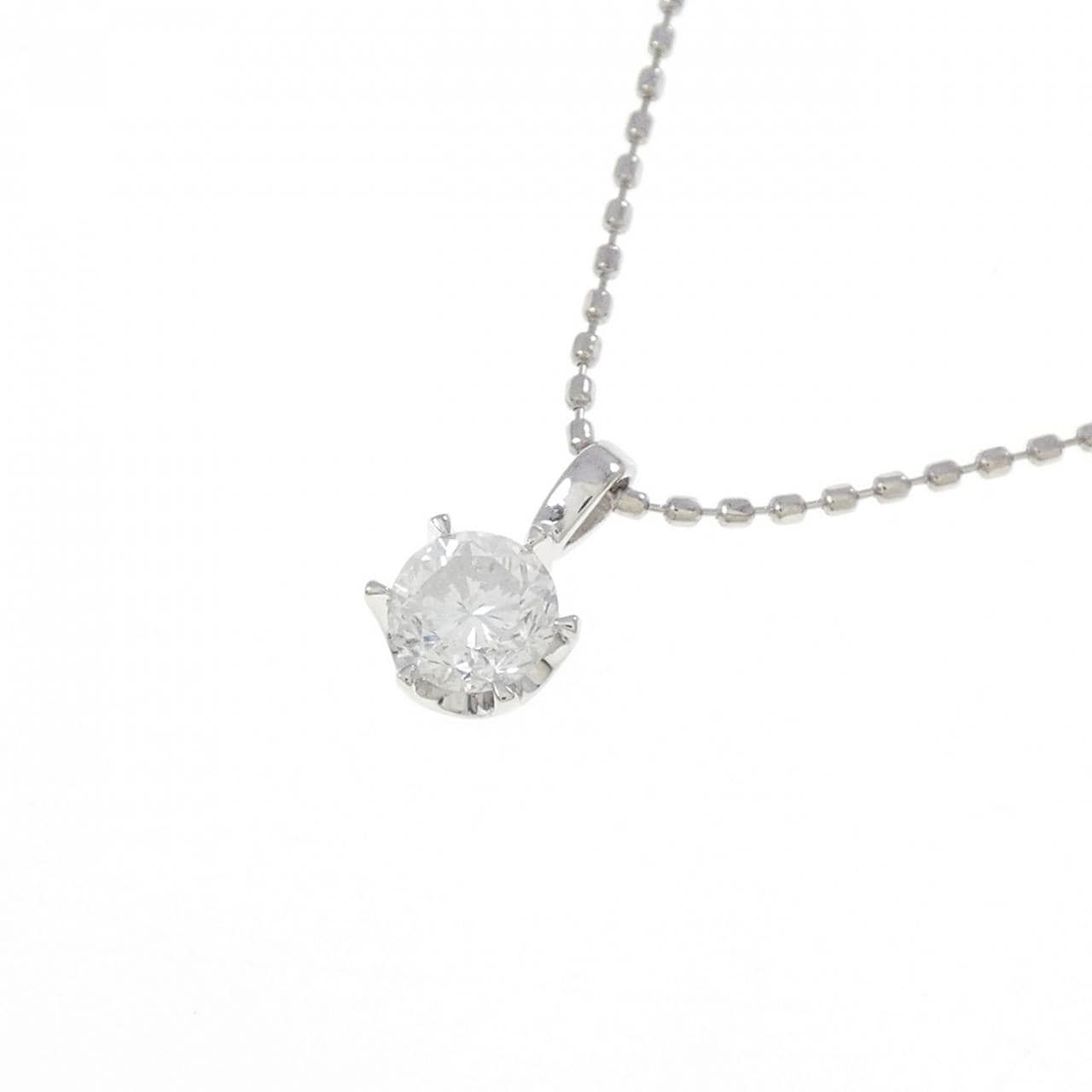 PT900/PT850 ソリティア ダイヤモンド ネックレス 0.31CT