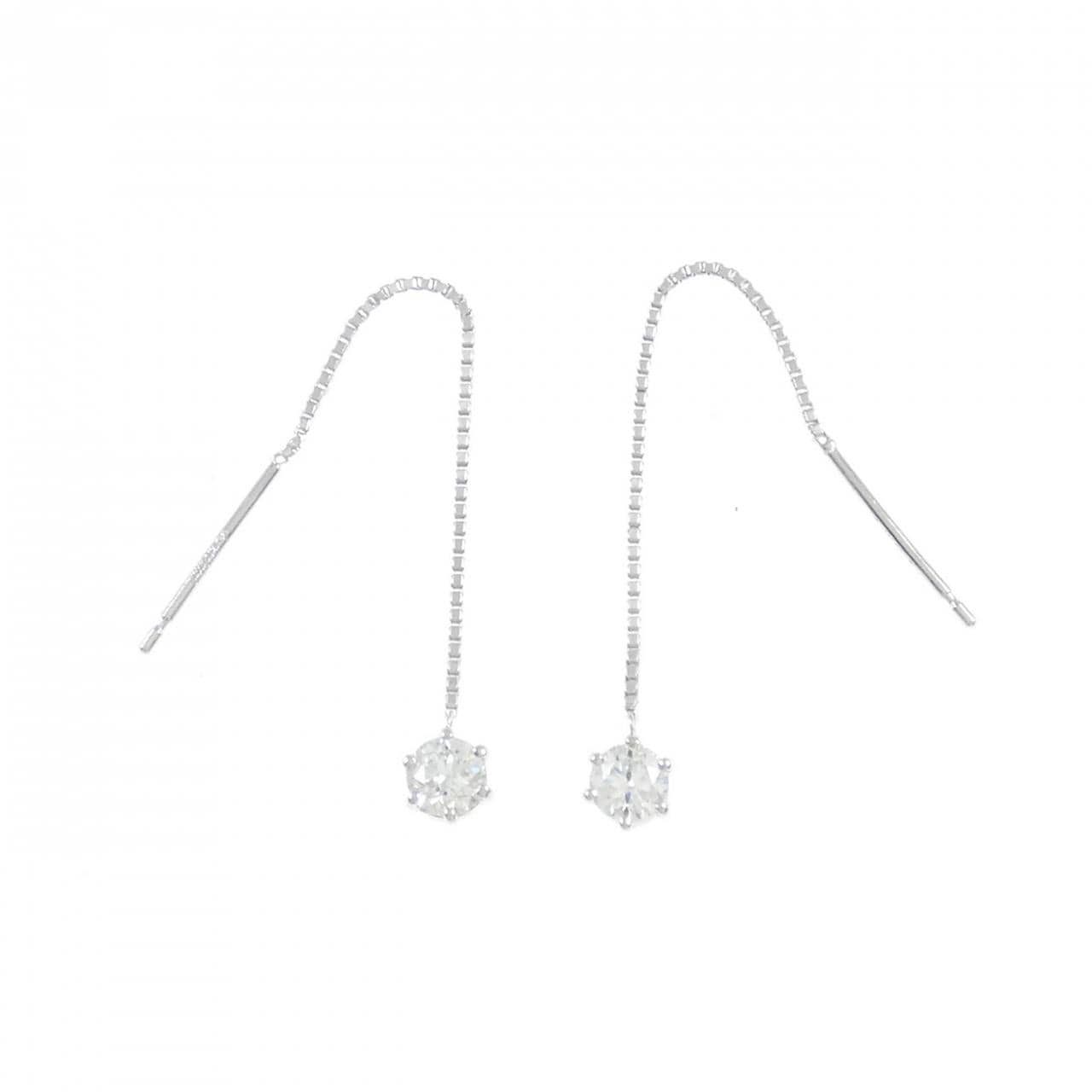 K18WG ダイヤモンド ピアス 0.36CT