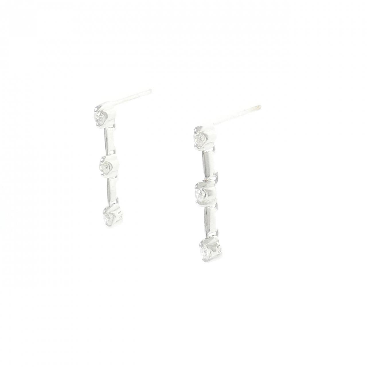 K18WG ダイヤモンド ピアス 0.2CT