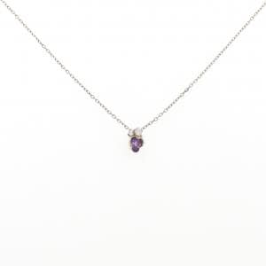 K18YG アメジスト ネックレス 0.08CT