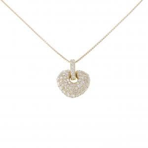 K18YG パヴェ ダイヤモンド ネックレス 2.08CT