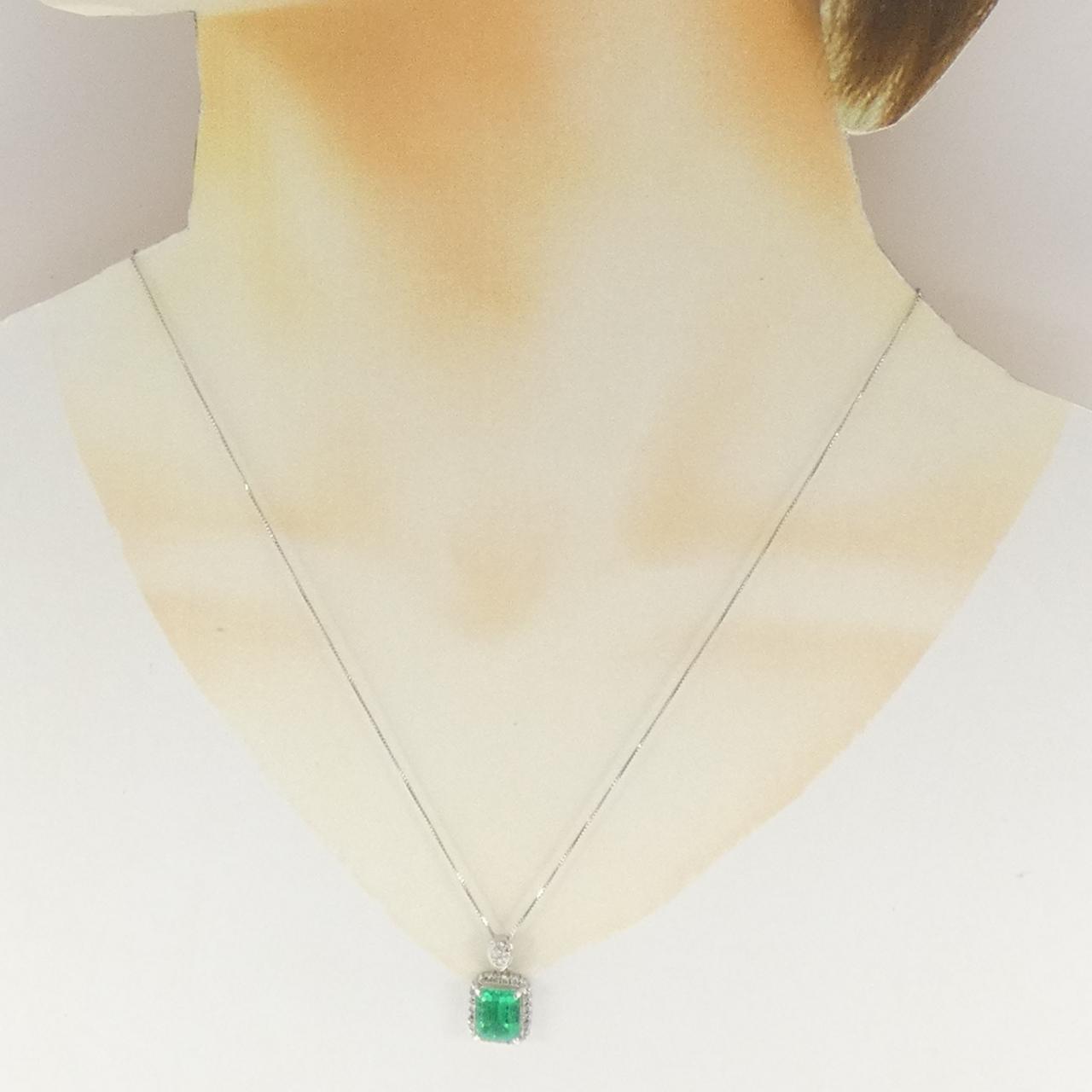 PT900/PT850 エメラルド ネックレス 2.02CT