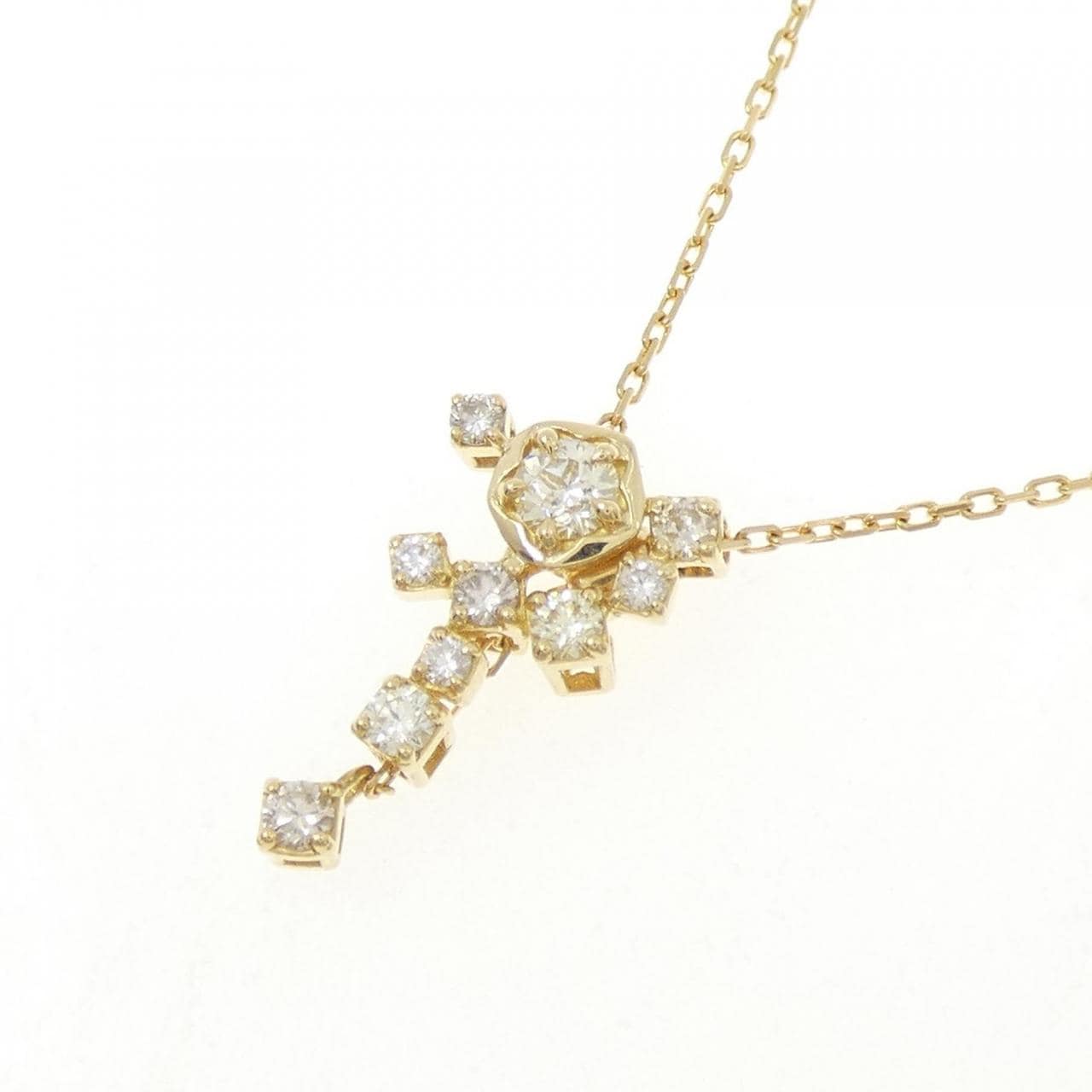 K18YG ダイヤモンド ネックレス 0.10CT