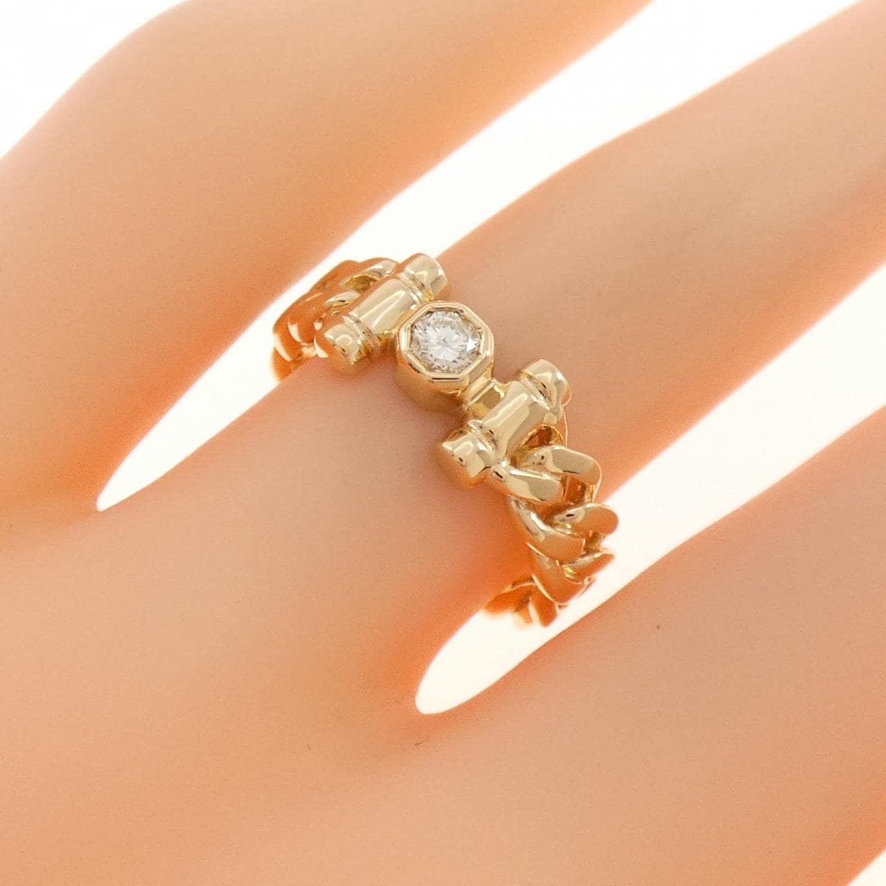 K18YG ダイヤモンド リング 0.11CT