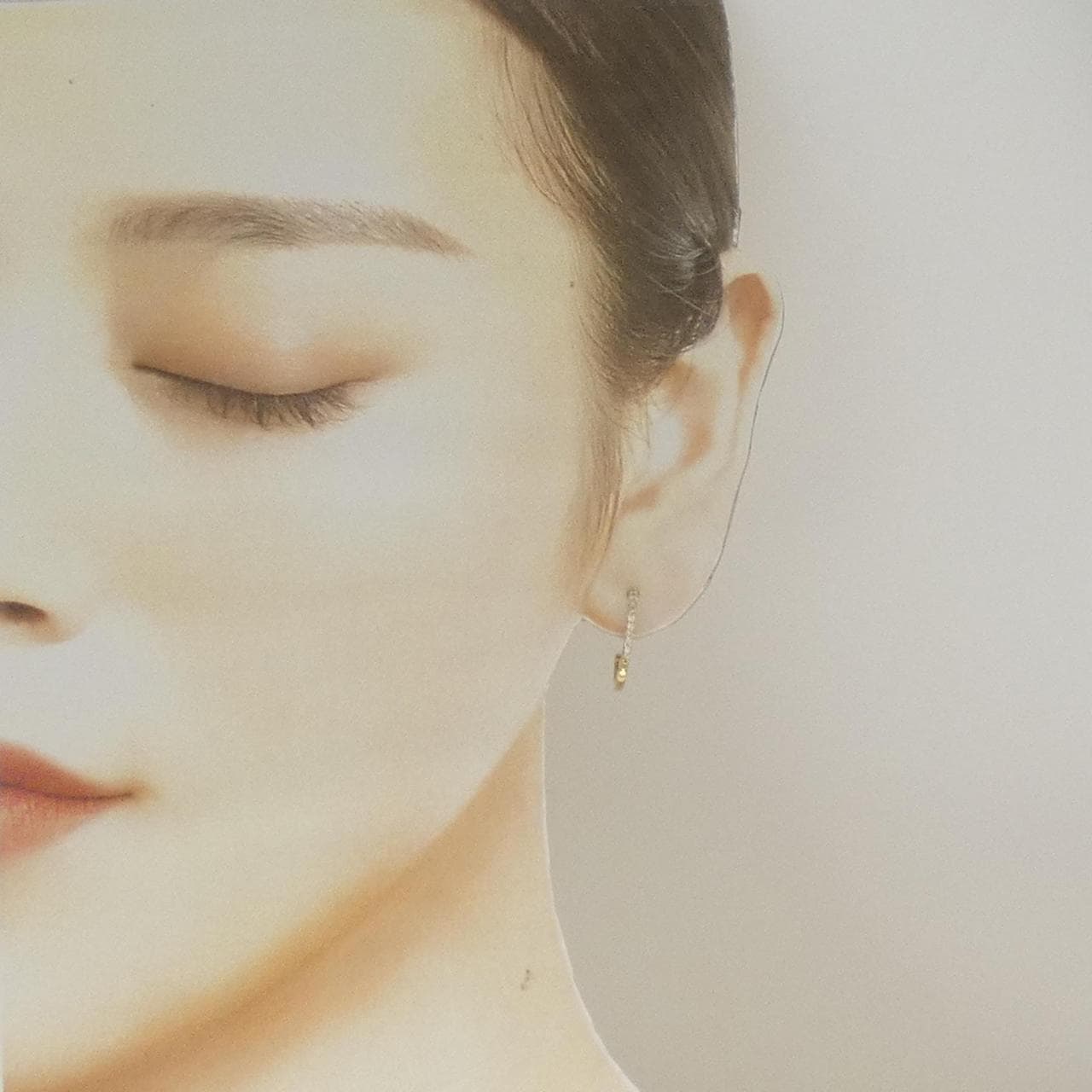 K10YG ダイヤモンド ピアス 0.14CT