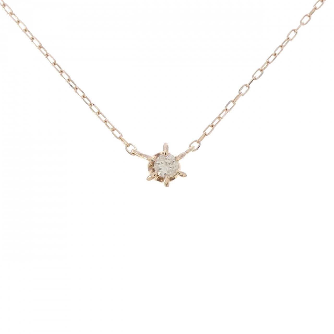 K10PG ダイヤモンド ネックレス 0.10CT