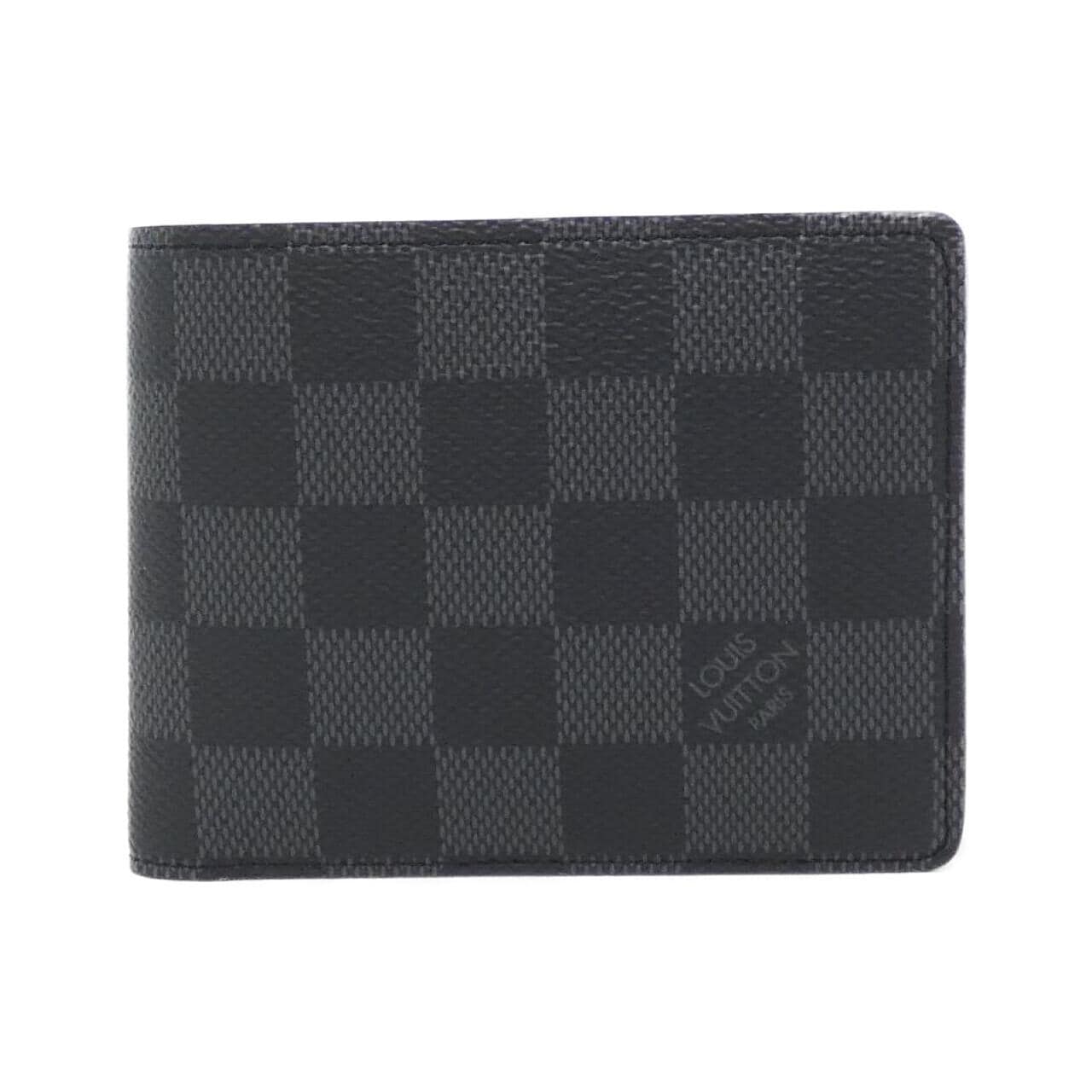 LOUIS VUITTON Damier Graphite Portefeuille Multiple N62663 皮革夾