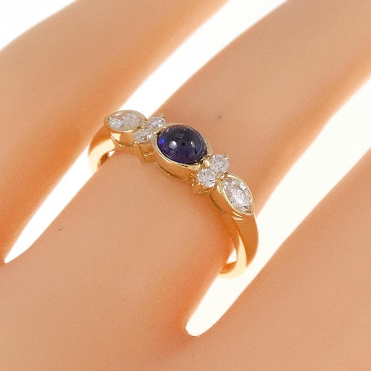 18KYG Sapphire Ring 0.43CT