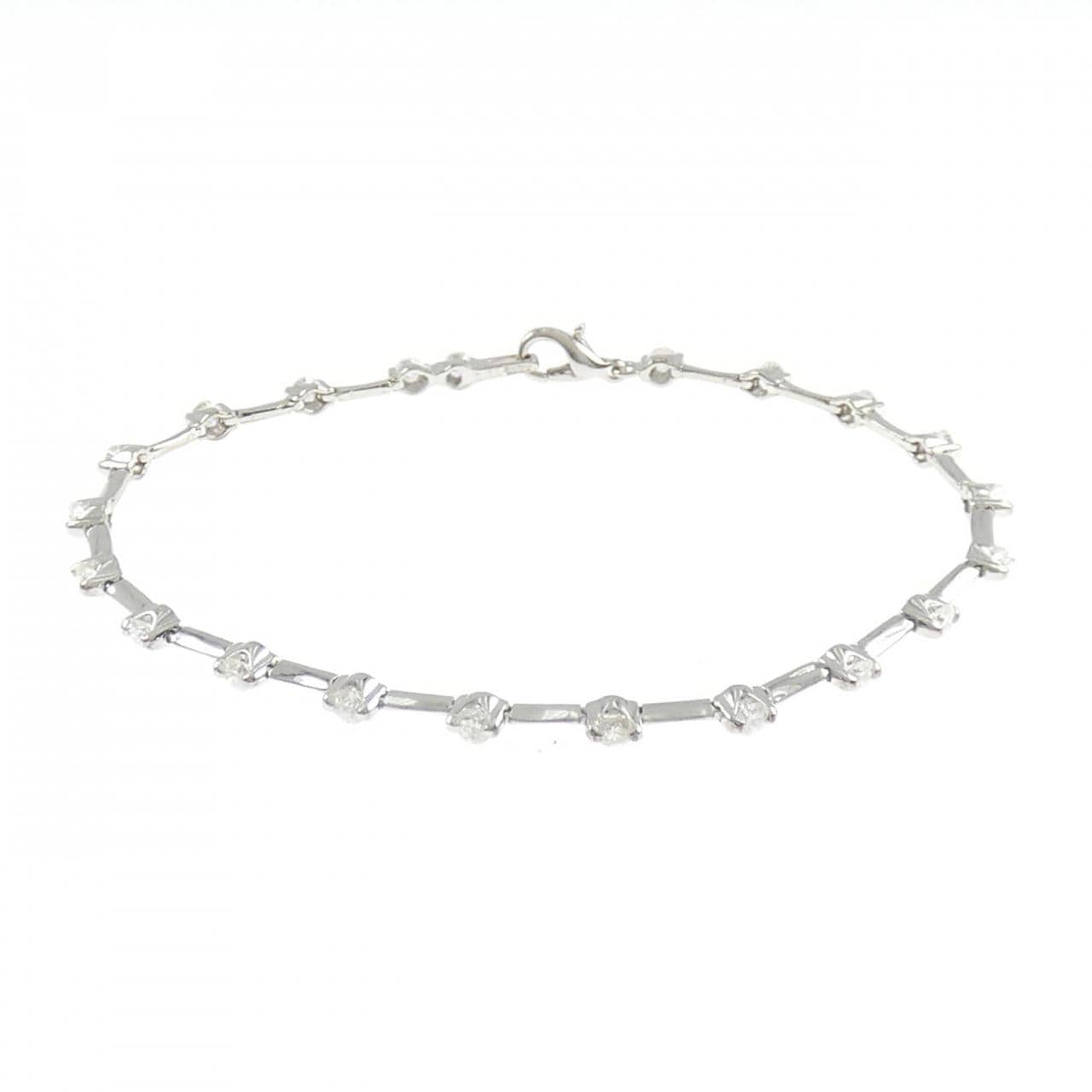 K18WG ダイヤモンド ブレスレット 1.50CT