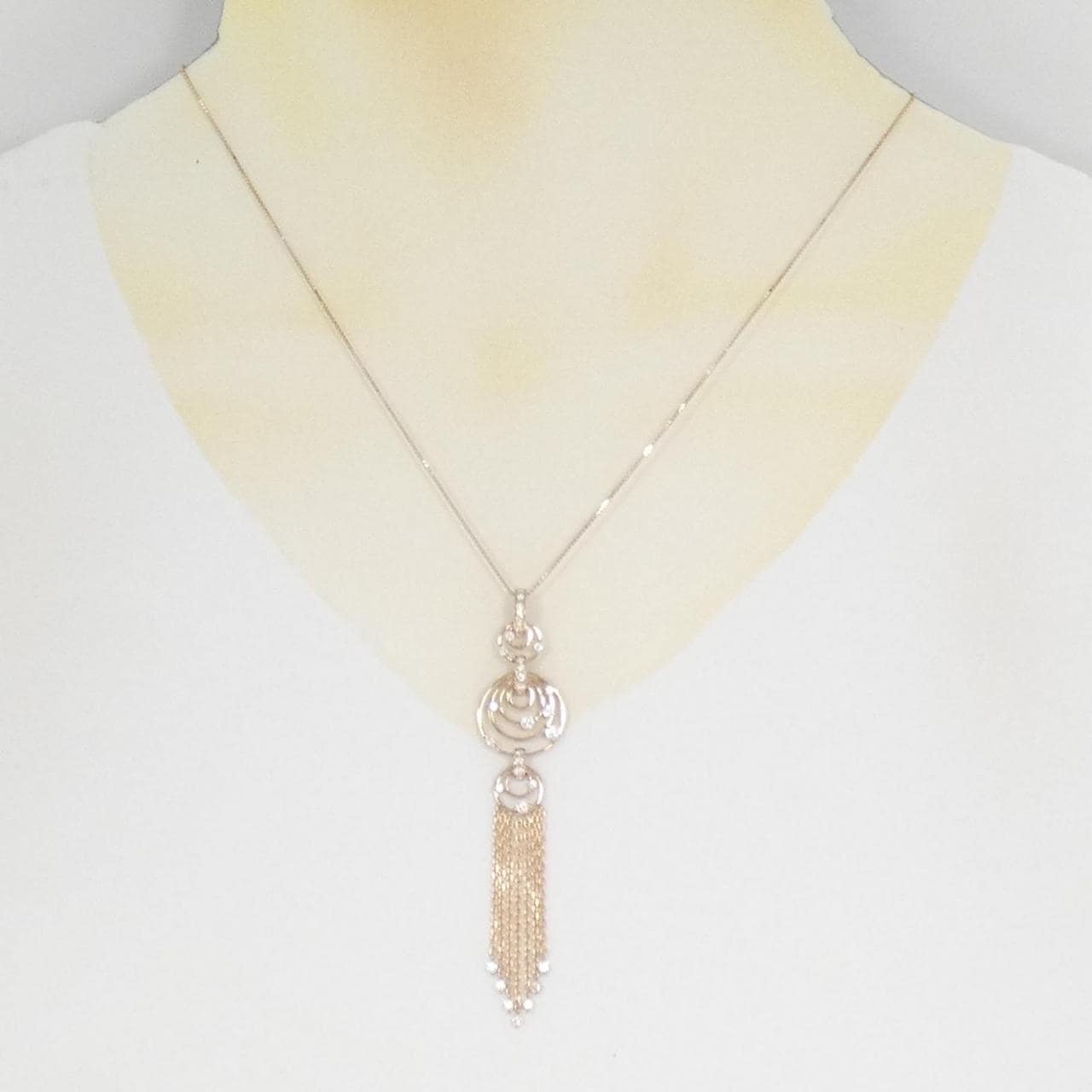 K18PG ダイヤモンド ネックレス 0.69CT