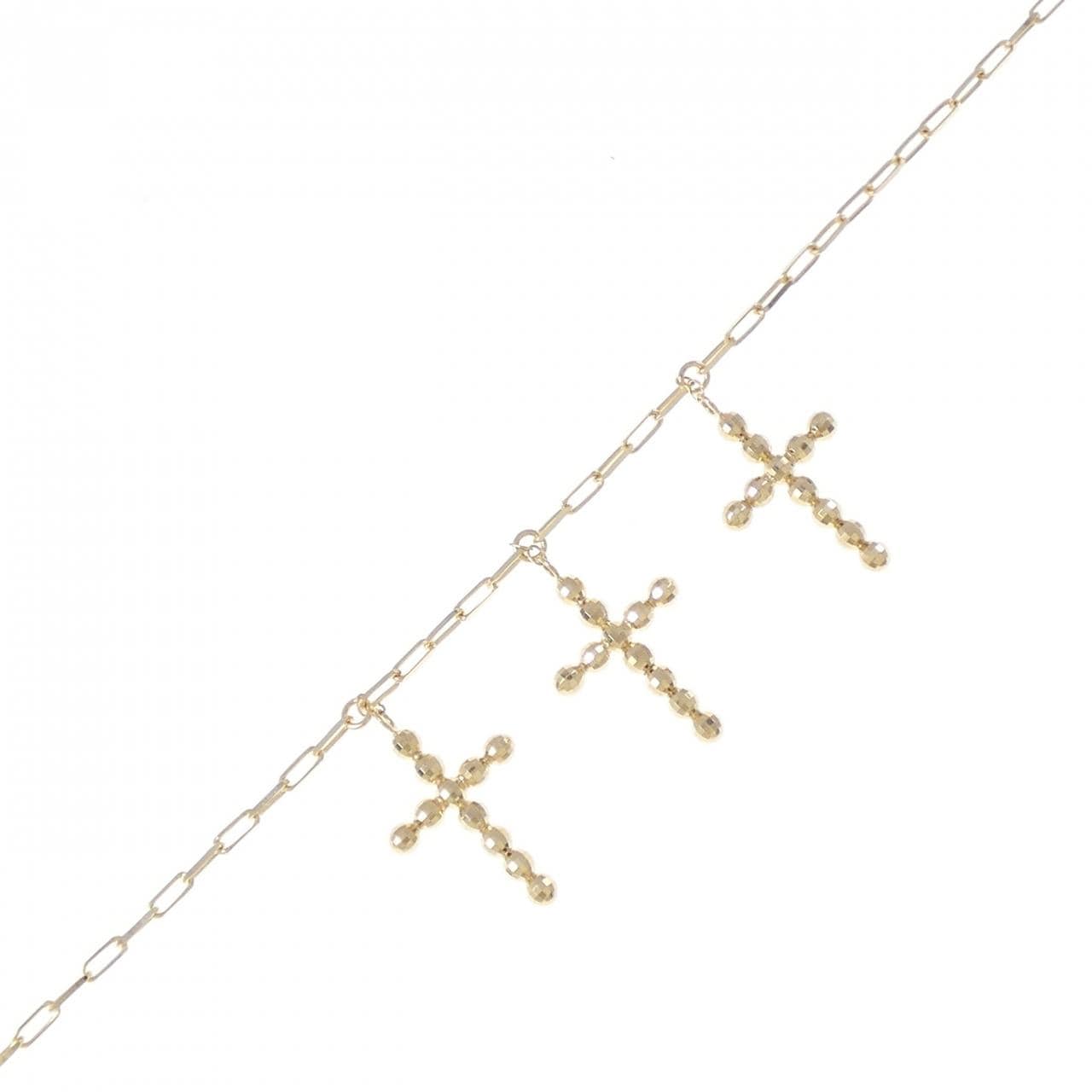 【新品】K18YG クロス ブレスレット