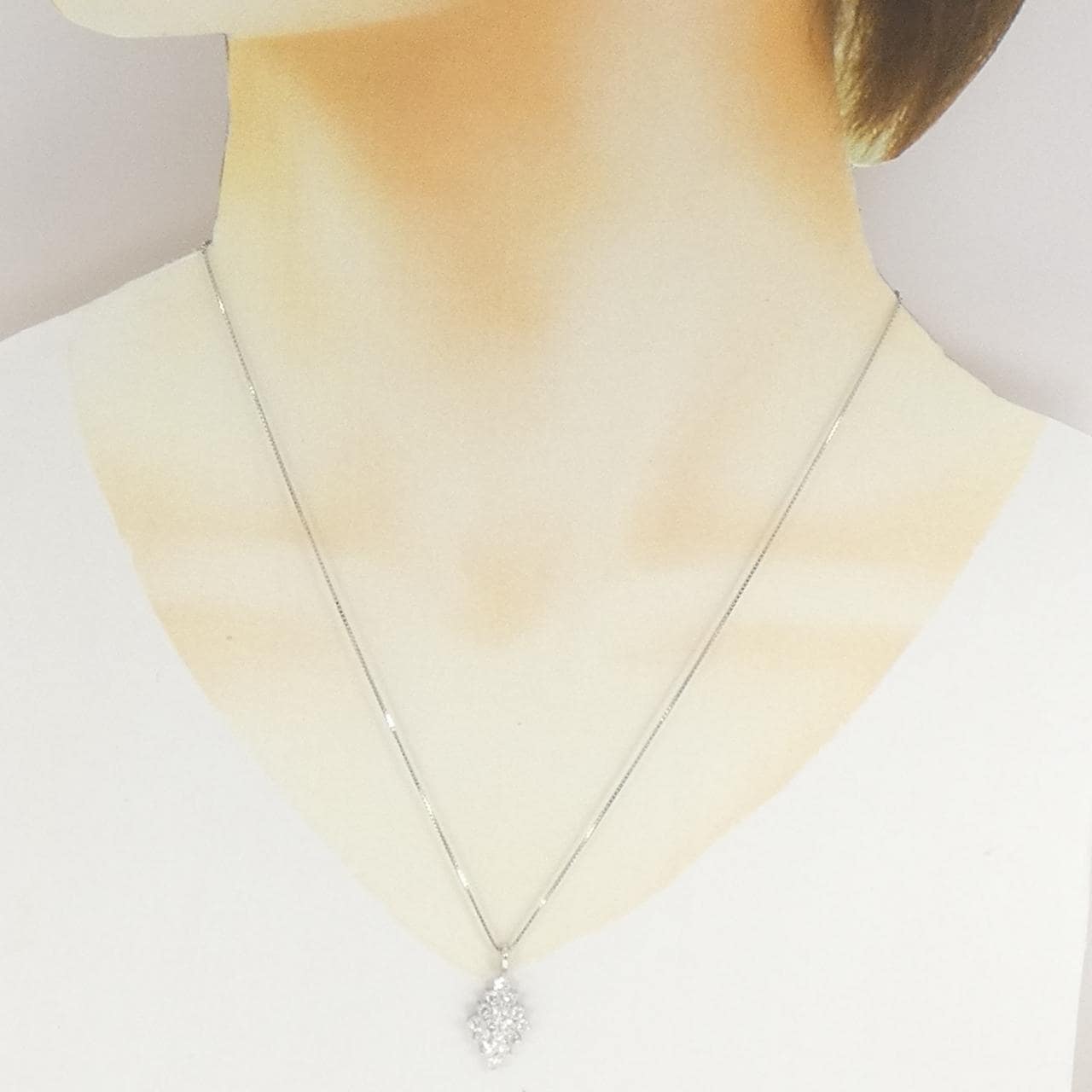 PT900/PT850 ダイヤモンド ネックレス 1.00CT