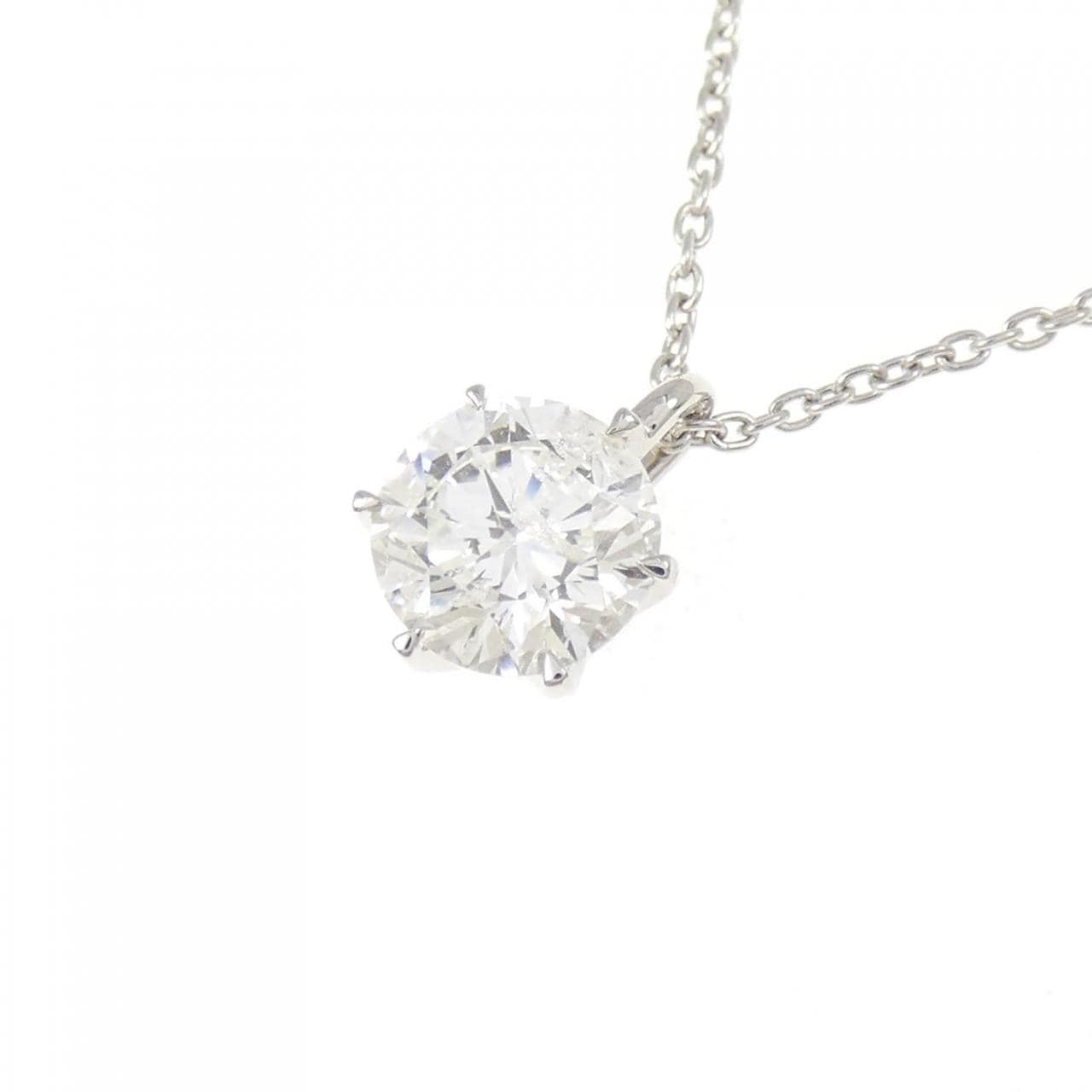 【リメイク】PT900/PT850 ダイヤモンド ネックレス 1.026CT I I1 Good