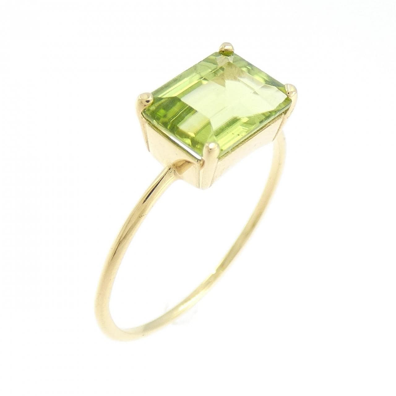 K18YG ペリドット リング