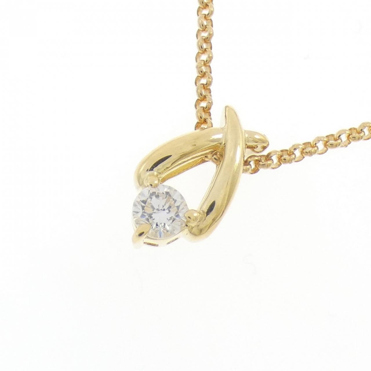 K18YG ダイヤモンド ネックレス 0.155CT