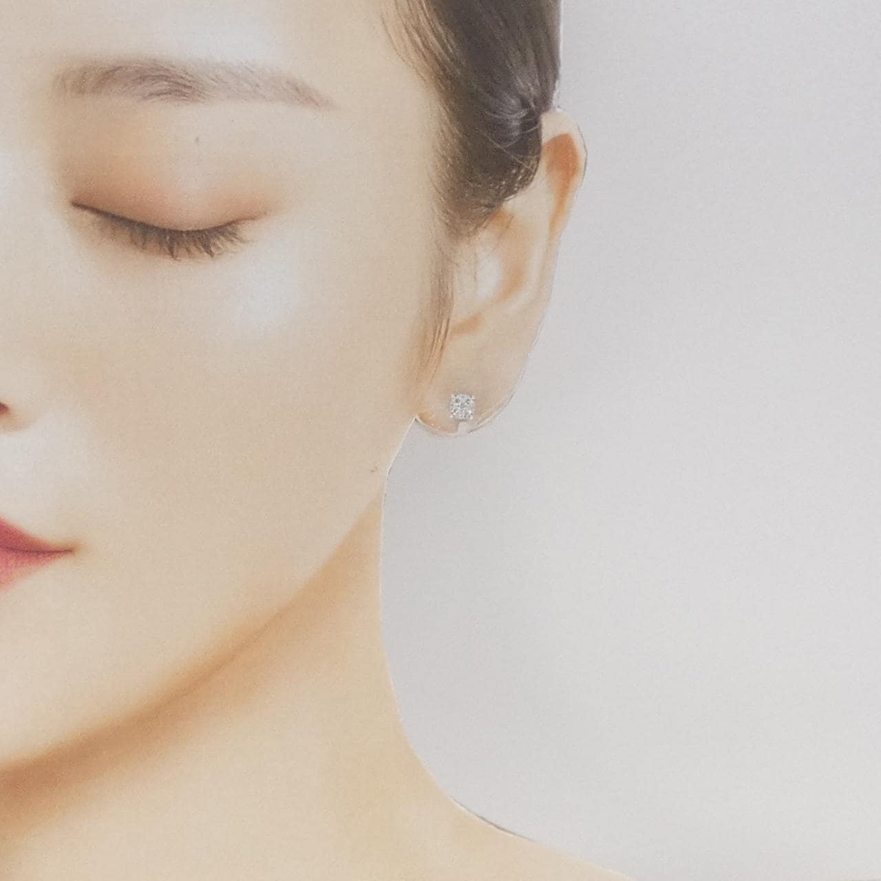 750WG/K18WG ダイヤモンド ピアス 0.34CT