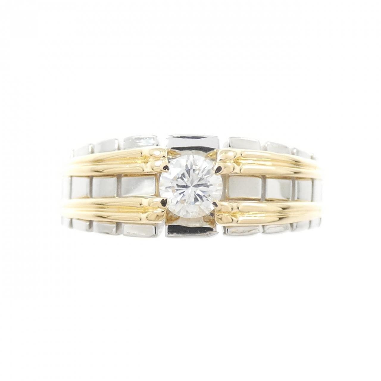 PT900/K18YG ダイヤモンド リング 0.38CT