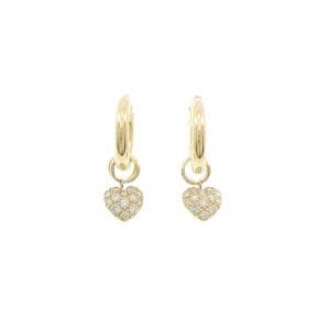 K18YG/750YG ハート ダイヤモンド ピアス 0.60CT