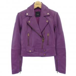 ピンコ PINKO レザーライダースジャケット