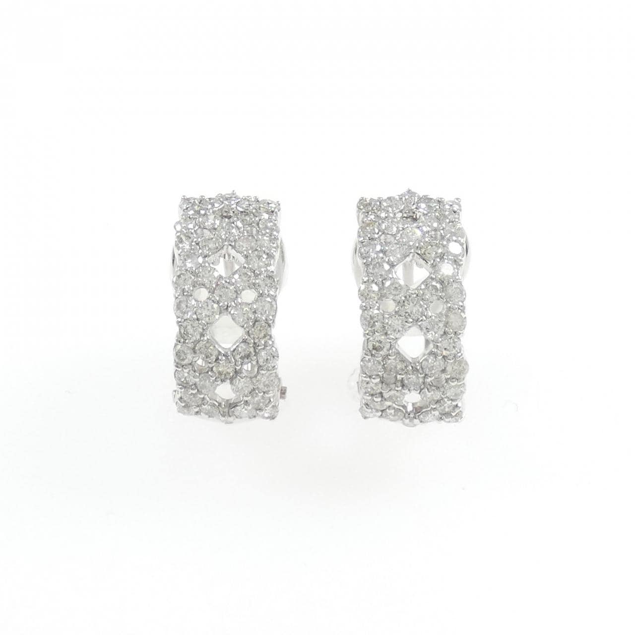 K18WG ダイヤモンド ピアス/イヤリング 1.00CT