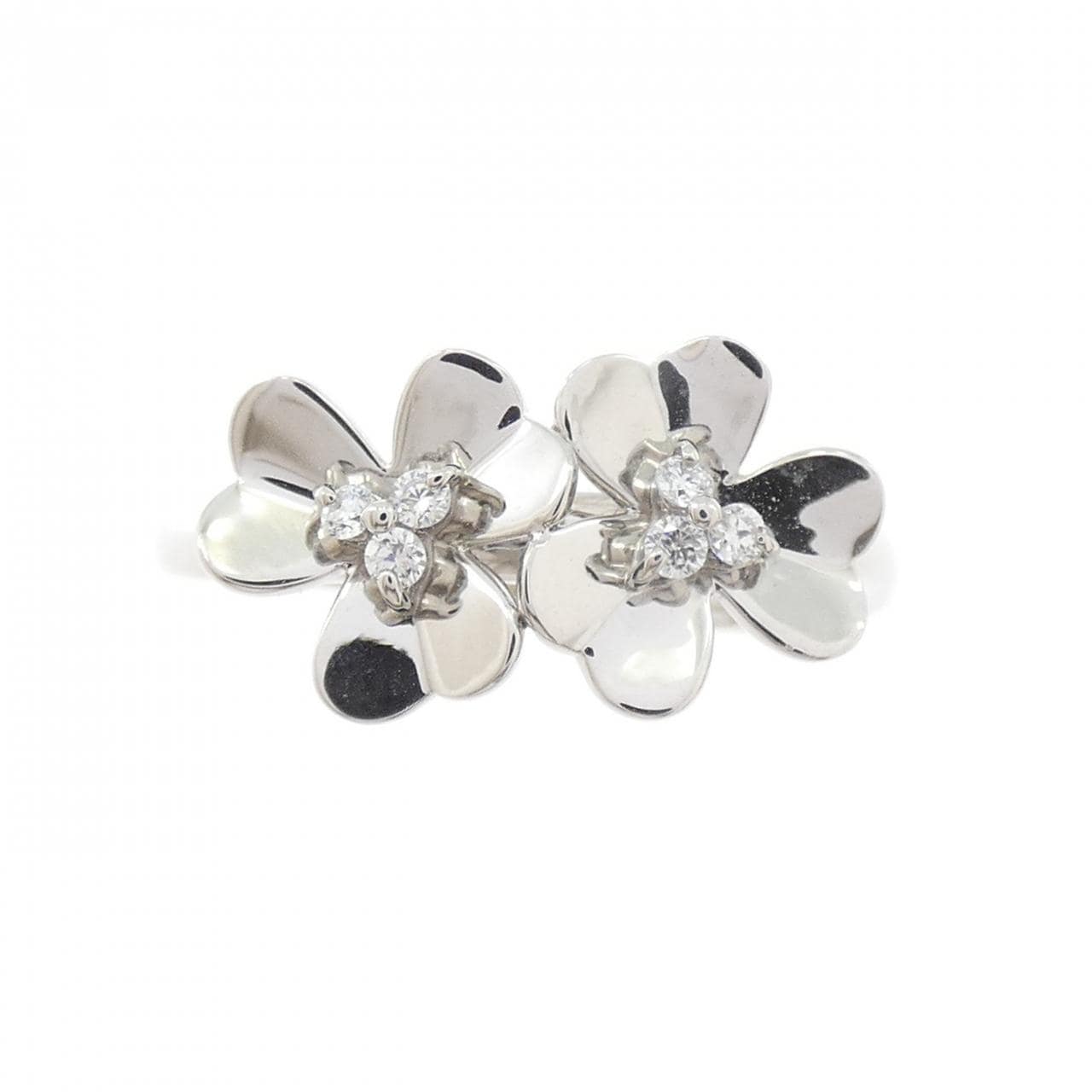 PT900 フラワー ダイヤモンド リング 0.06CT