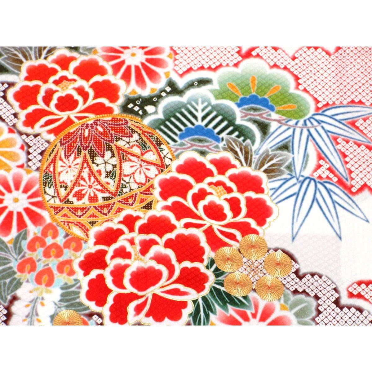 【新品】振袖　友禅金彩加工【滝泰】