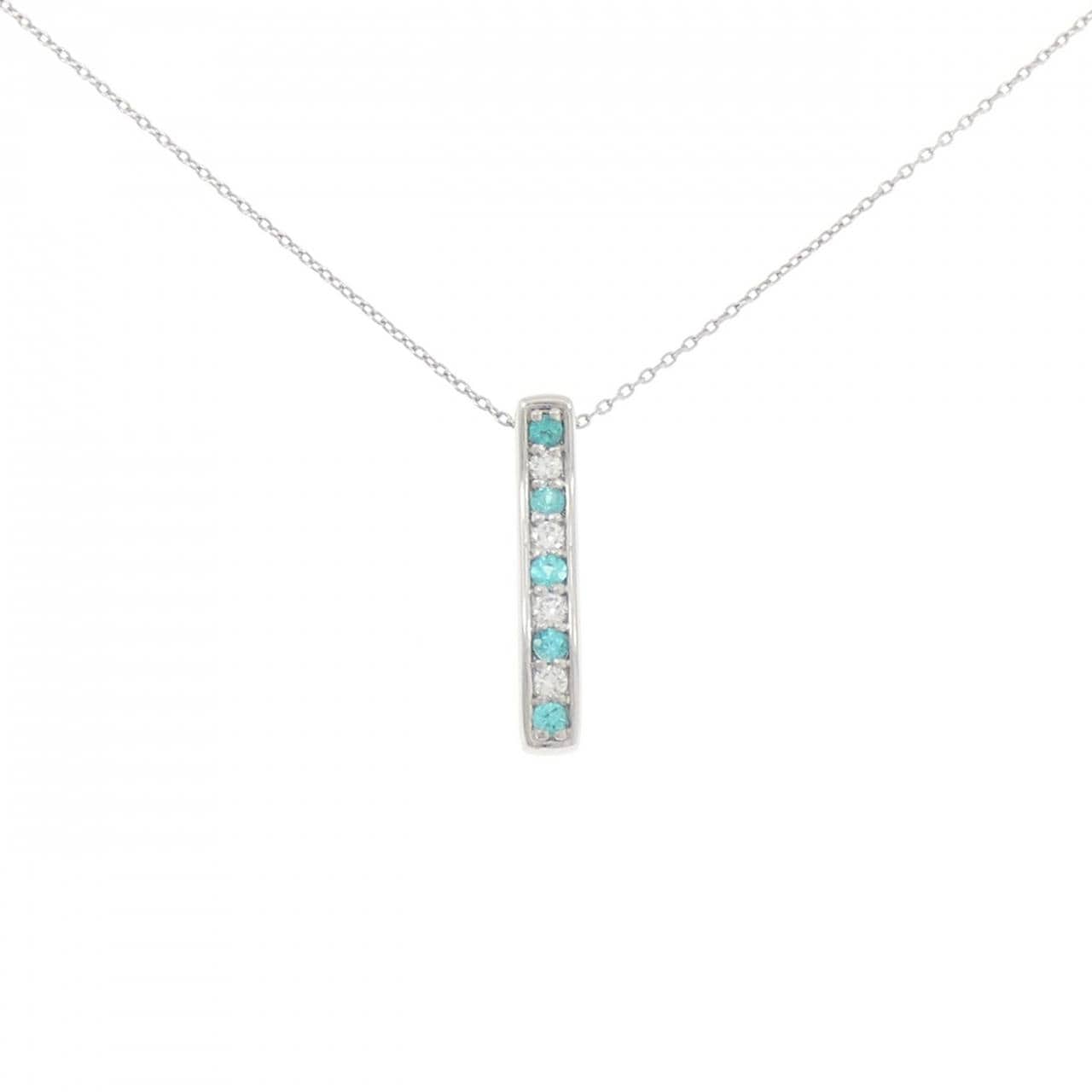 PT900/PT850 パライバトルマリン ネックレス 0.16CT
