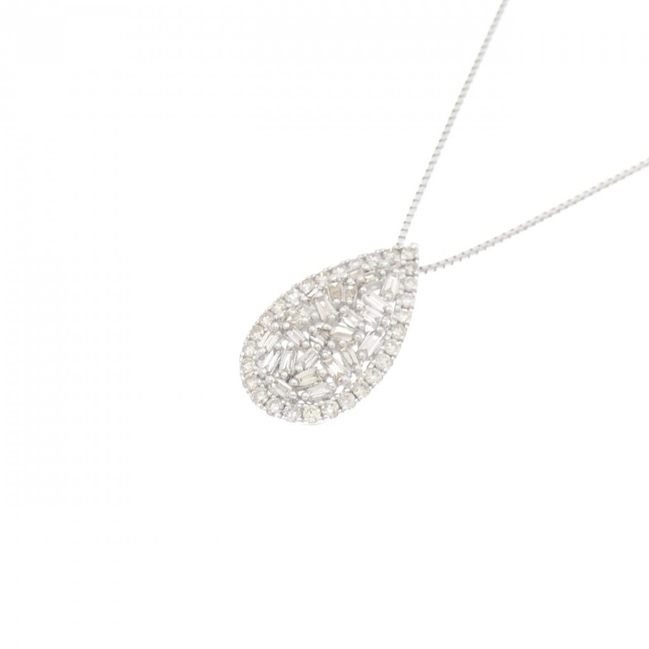 K18WG ダイヤモンド ネックレス 0.30CT