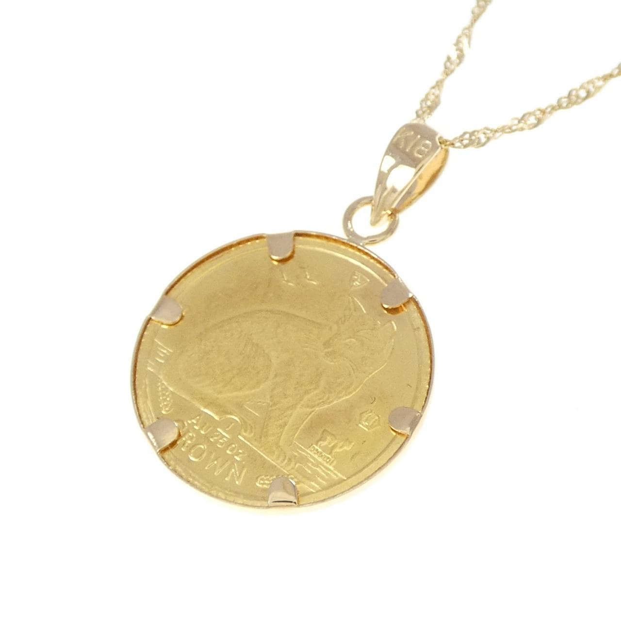 K18YG(枠)/750YG コイン ネックレス