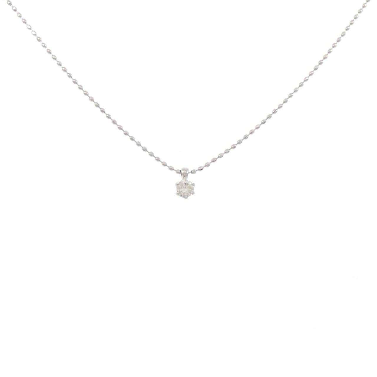 PT850 ソリティア ダイヤモンド ネックレス 0.1CT