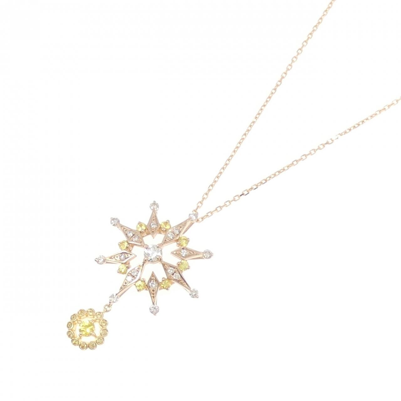 K18PG/K18YG サファイヤ ネックレス 0.50CT