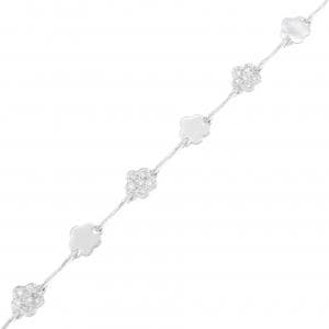 K18WG フラワー ダイヤモンド ブレスレット 0.36CT