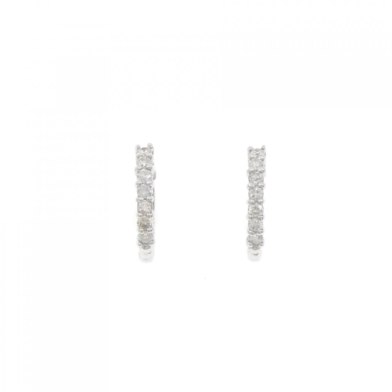 K18WG ダイヤモンド ピアス 0.28CT
