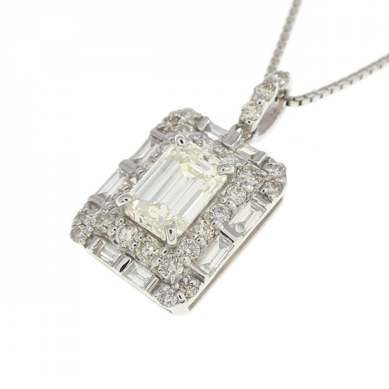 【新品】PT ダイヤモンド ネックレス 0.38CT