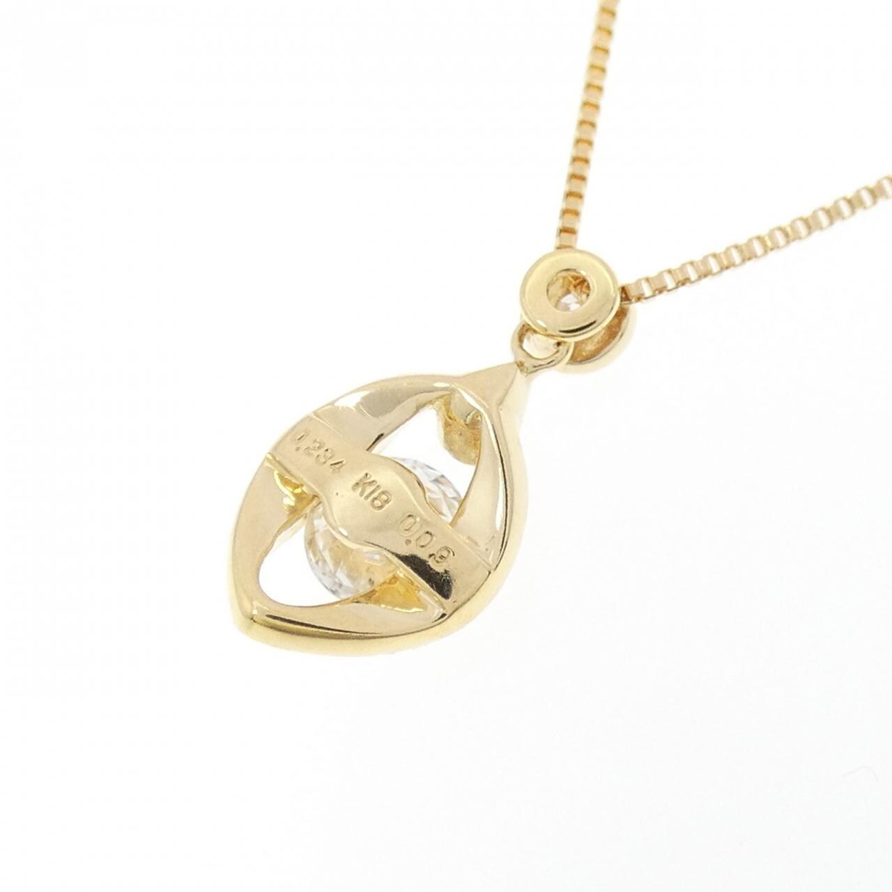 K18YG ダイヤモンド ネックレス 0.234CT