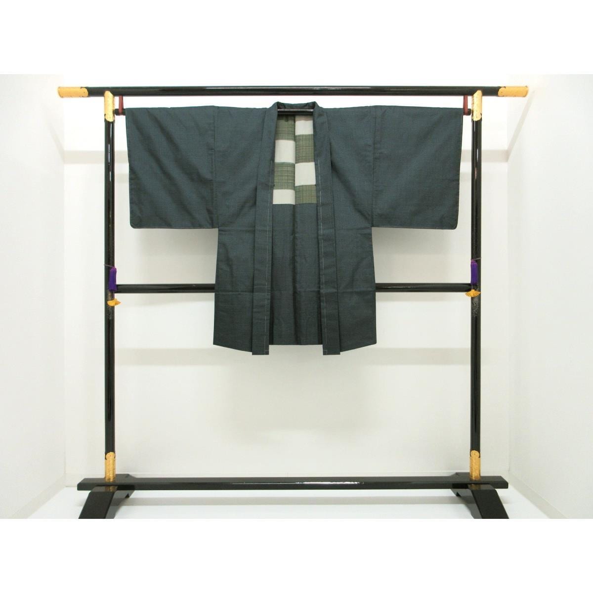 【未使用品】男物　大島紬　１００山　着物・羽織・長襦袢　３点セット