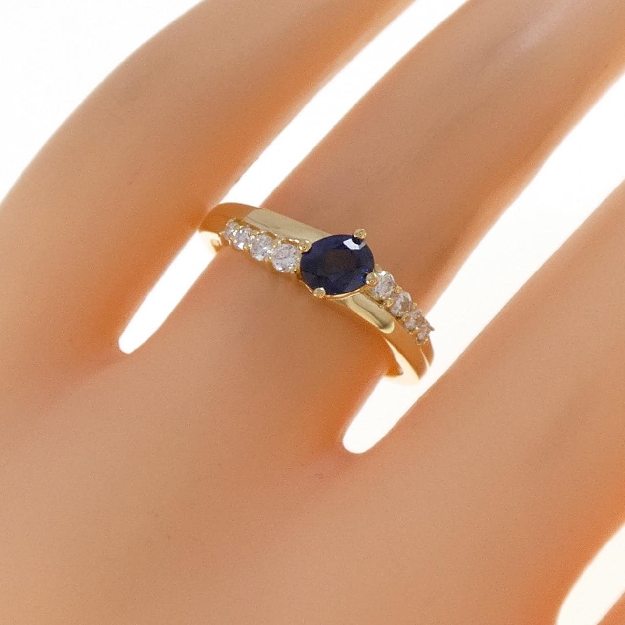 K18YG サファイヤ リング 0.52CT
