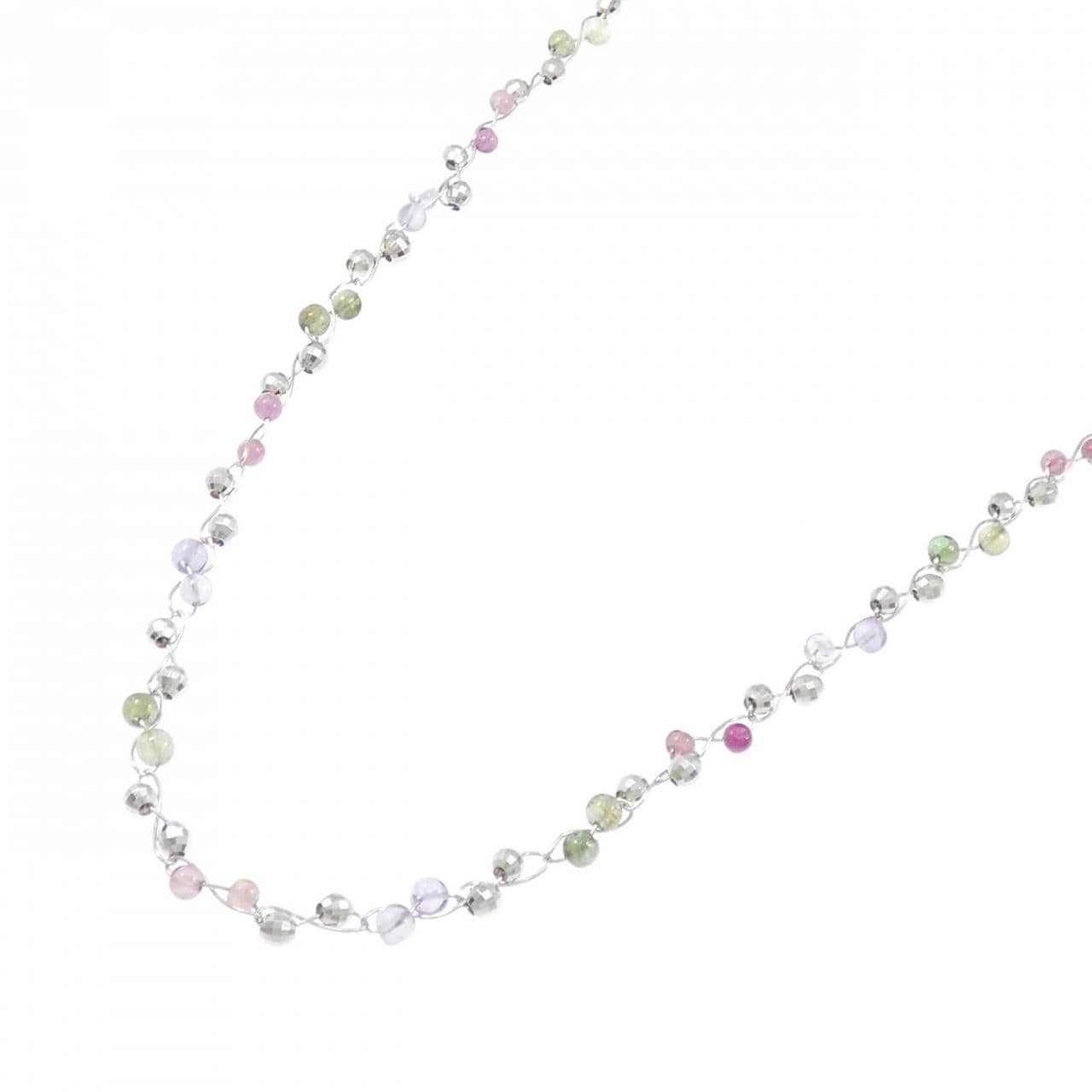 K18WG トルマリン ネックレス