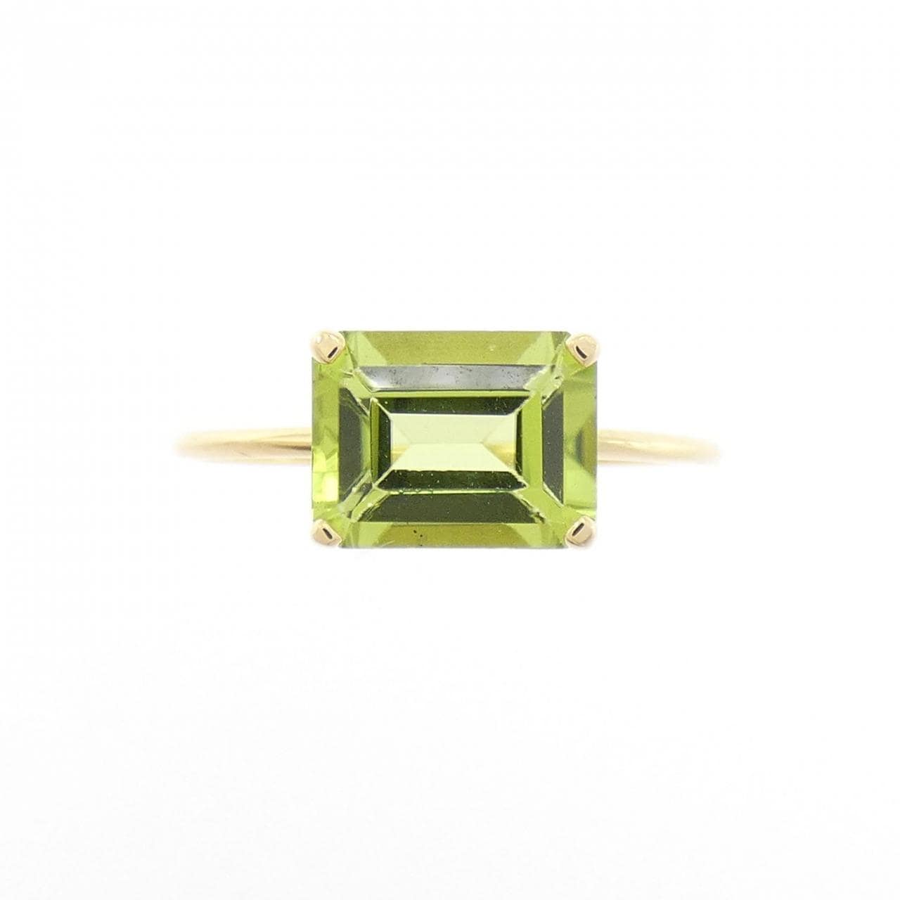 K18YG ペリドット リング