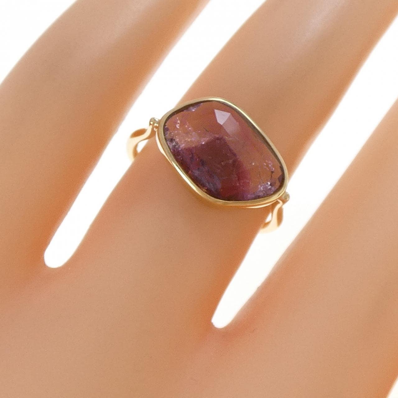 K18YG トルマリン リング