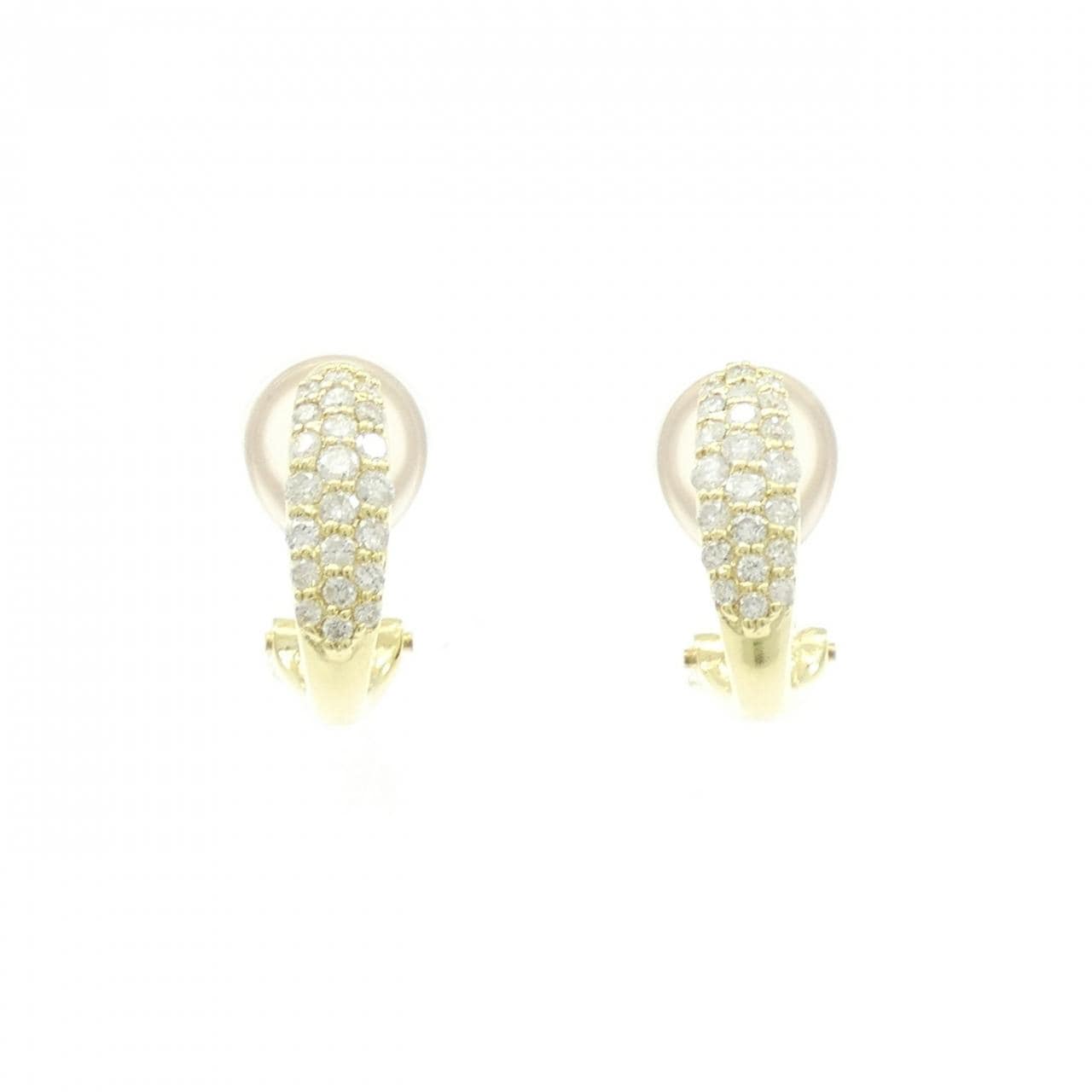 K18YG パヴェ ダイヤモンド ピアス/イヤリング 0.50CT