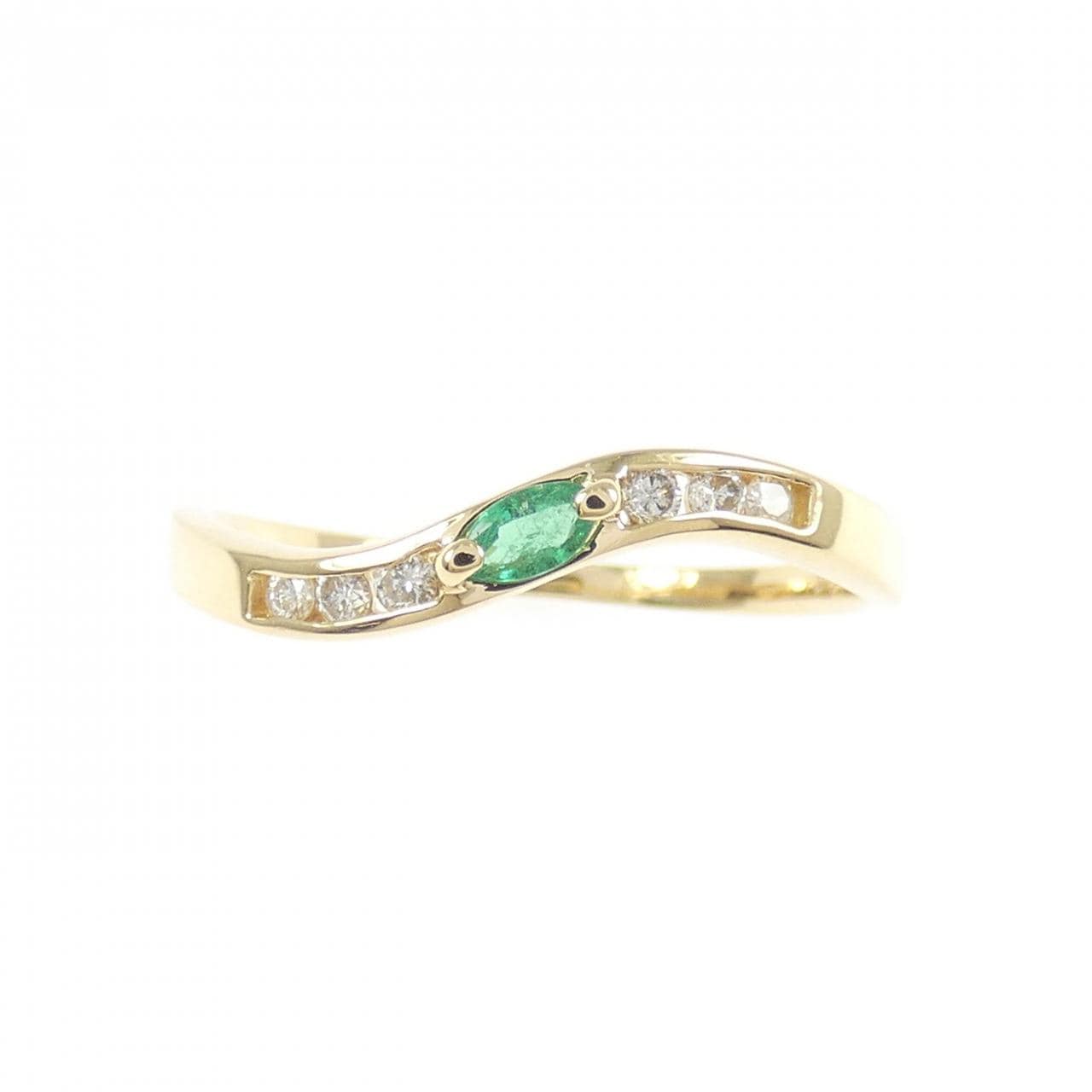 K18YG エメラルド リング 0.08CT