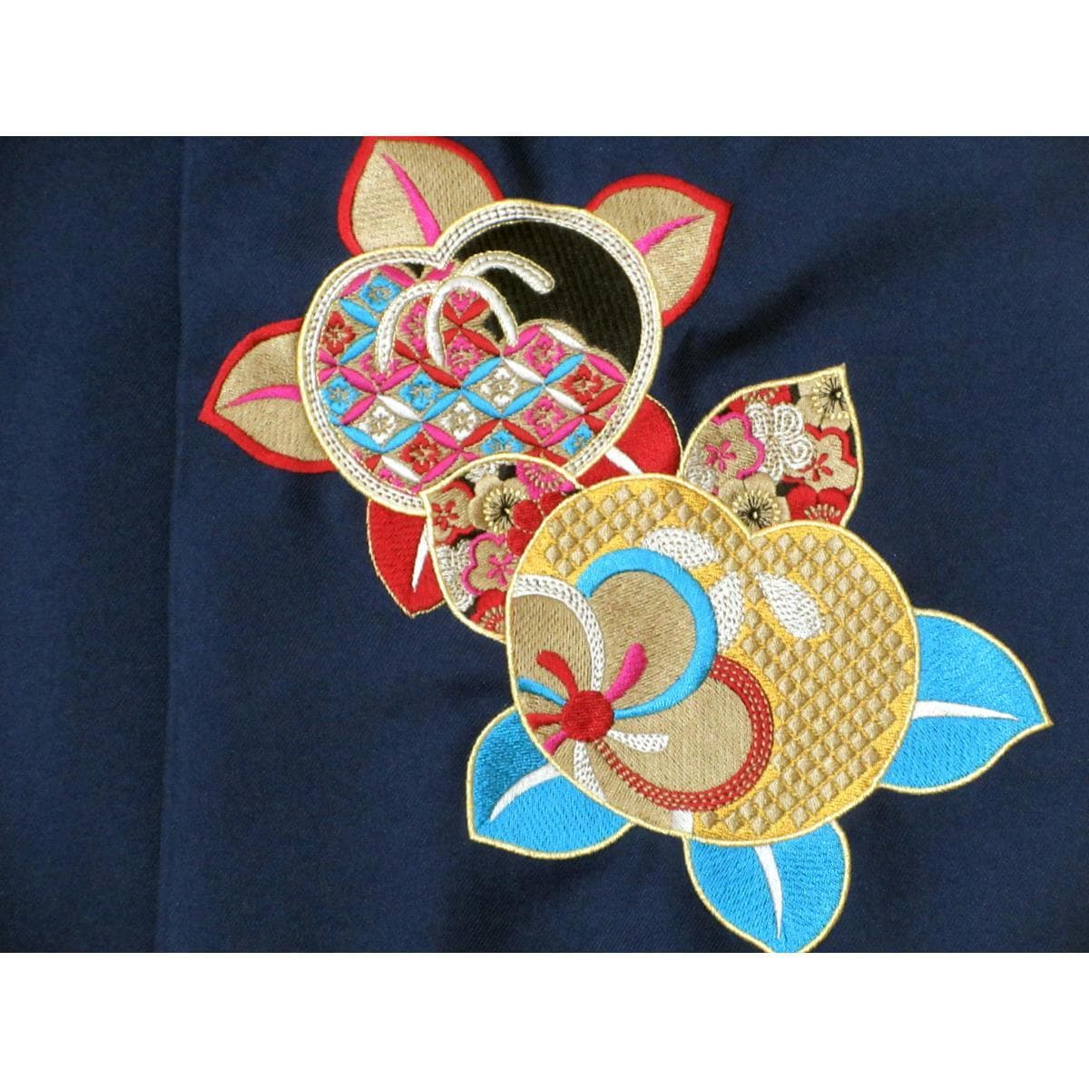 女袴　九重　刺繍入り　紐下９８ｃｍ　ＬＬサイズ