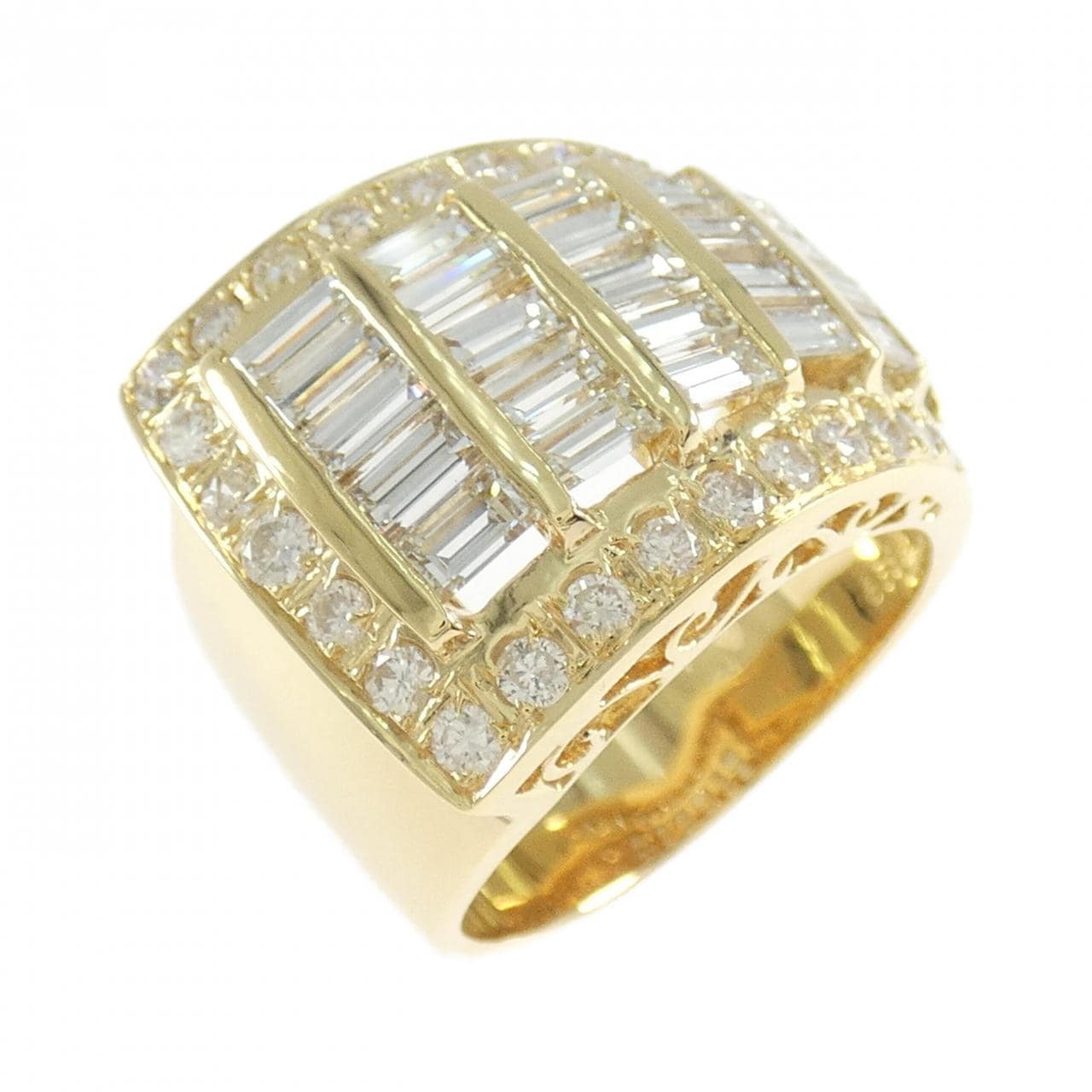 K18YG ダイヤモンド リング 3.99CT