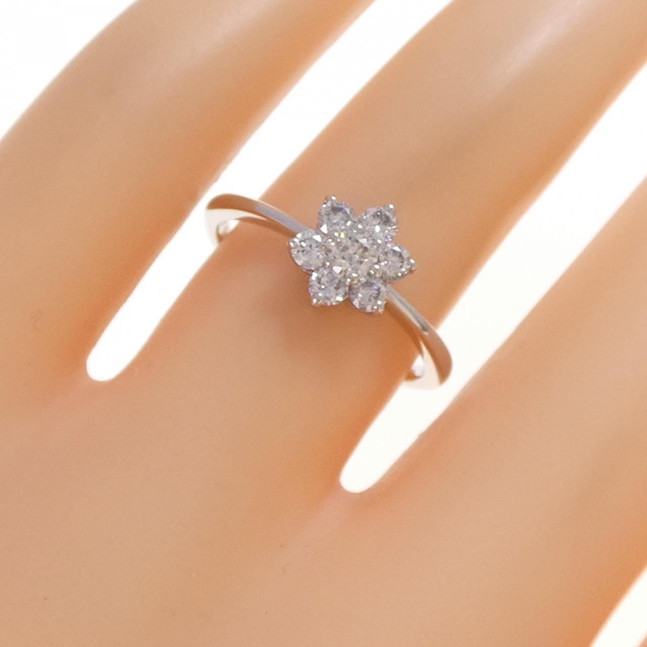 PT900 フラワー ダイヤモンド リング 0.40CT