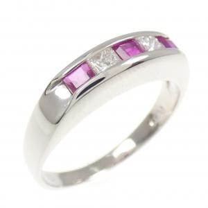 PT900 ルビー リング 0.45CT