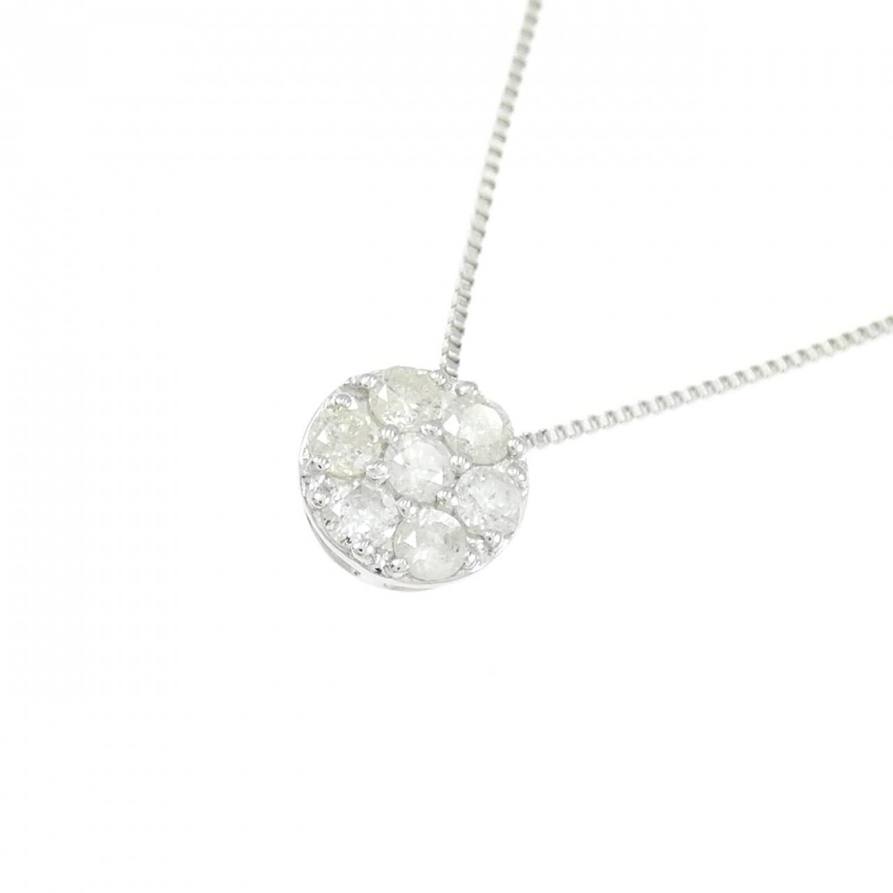 K18WG ダイヤモンド ネックレス 0.20CT