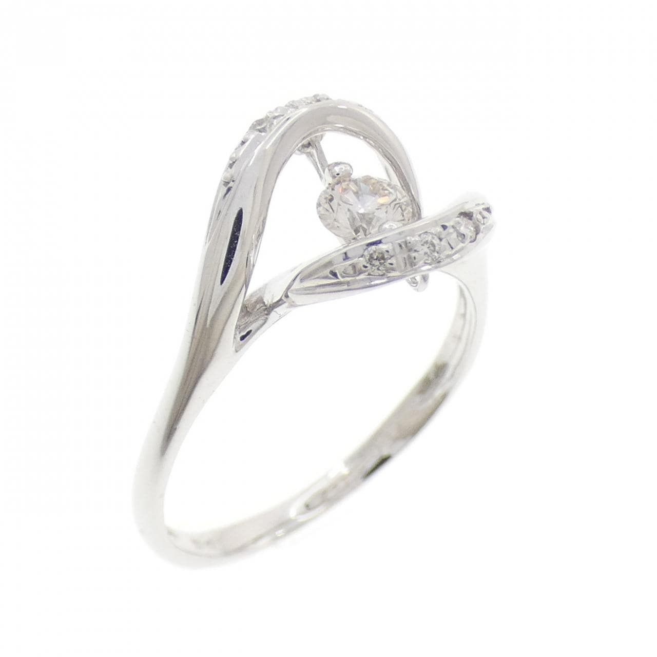 K18WG ダイヤモンド リング 0.24CT